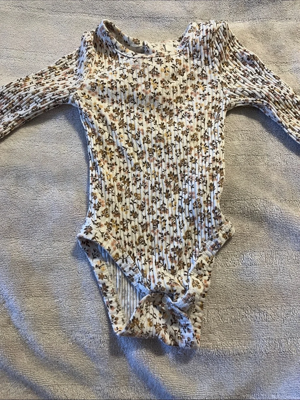 Carter's Pink and Cream Floral & Bow Long-Sleeve Baby Bodysuits - 5 Pack